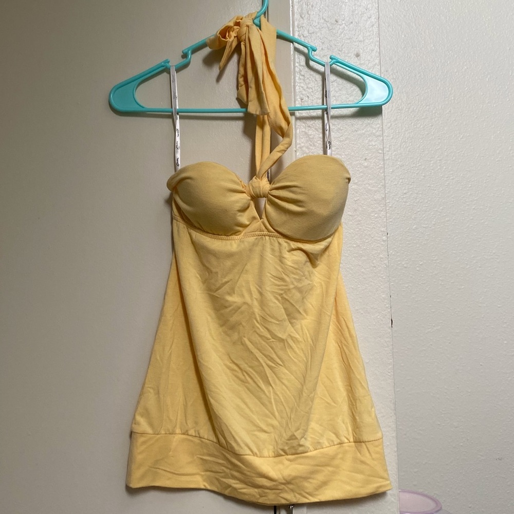 Strapless Yellow Blouse